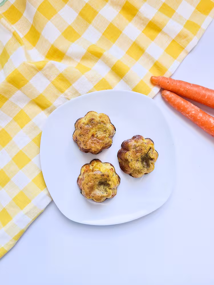 Petits flans à la carotte et au curry