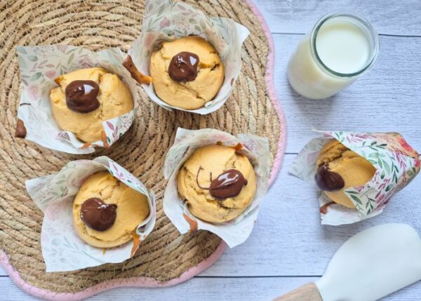 Muffins au coeur nutella, faits maison