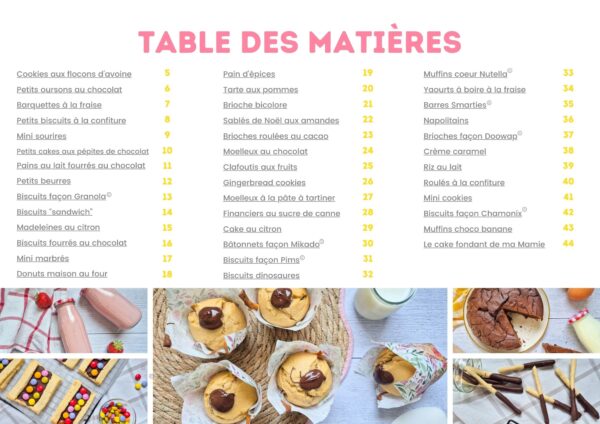 sommaire des recettes fait maison des goûters industriels les plus aimés par les enfants