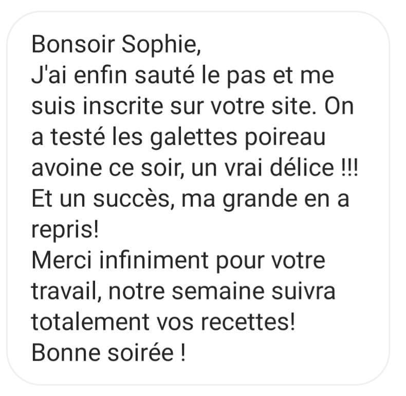 témoignage plate-forme recettes enfants