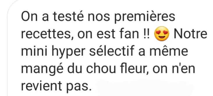témoignage plate-forme recettes enfants