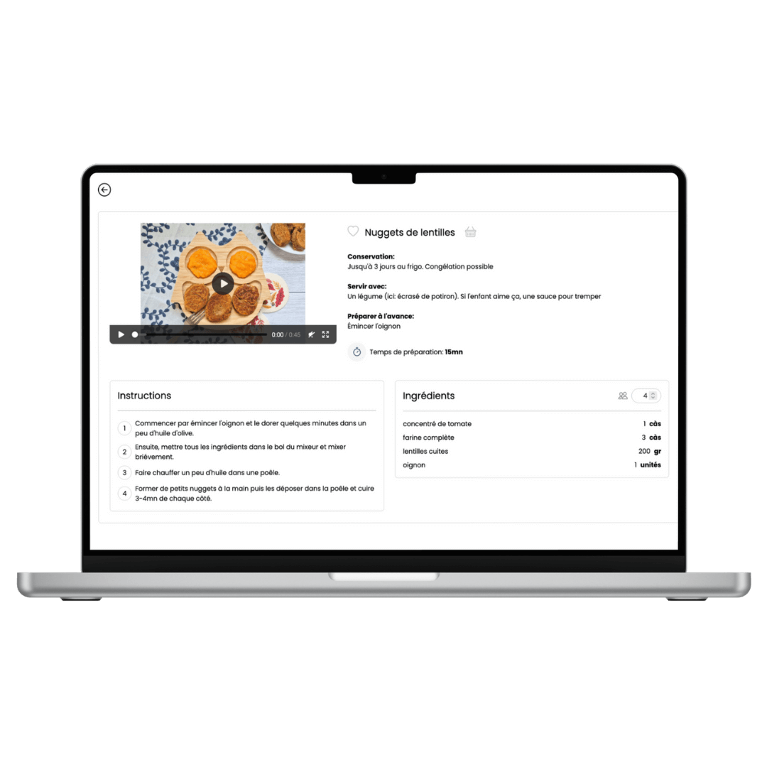 Plate forme recettes pour enfants