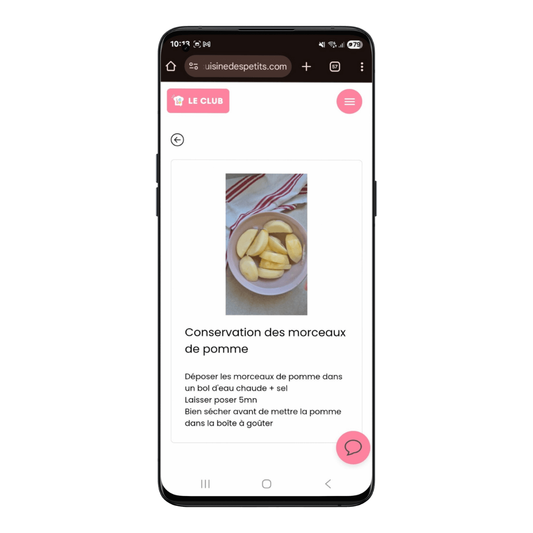 Plate forme recettes pour enfants