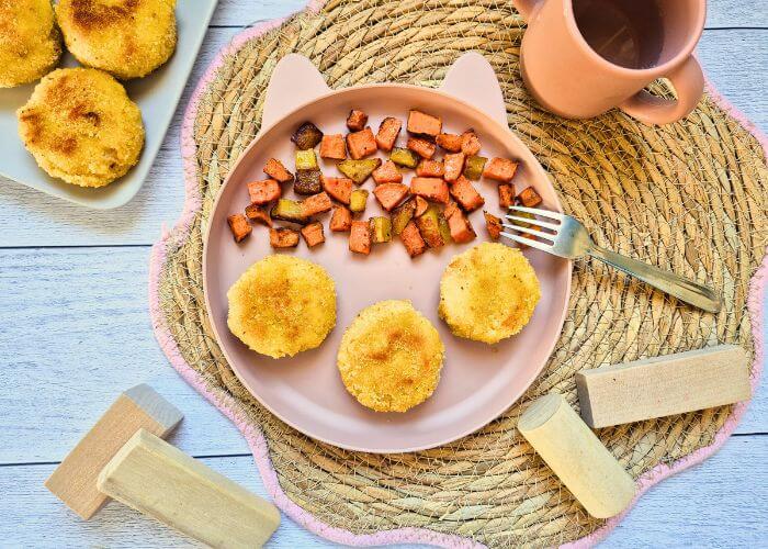 croquettes de poisson et chou-fleur