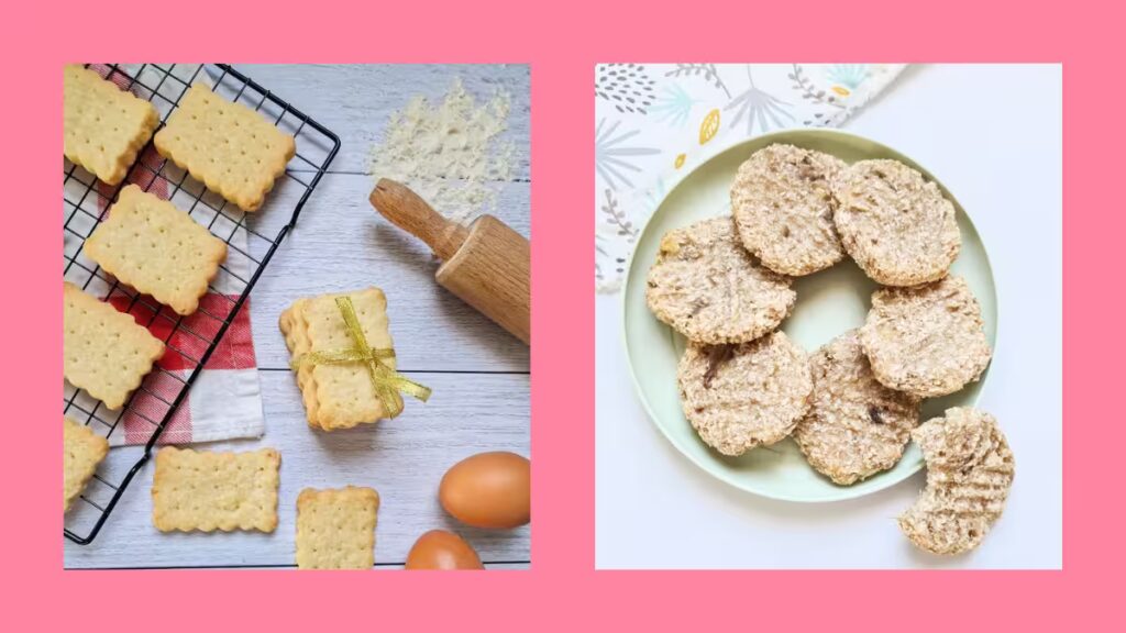Biscuits d'enfance fait maison : petits beurre et biscuits banane coco