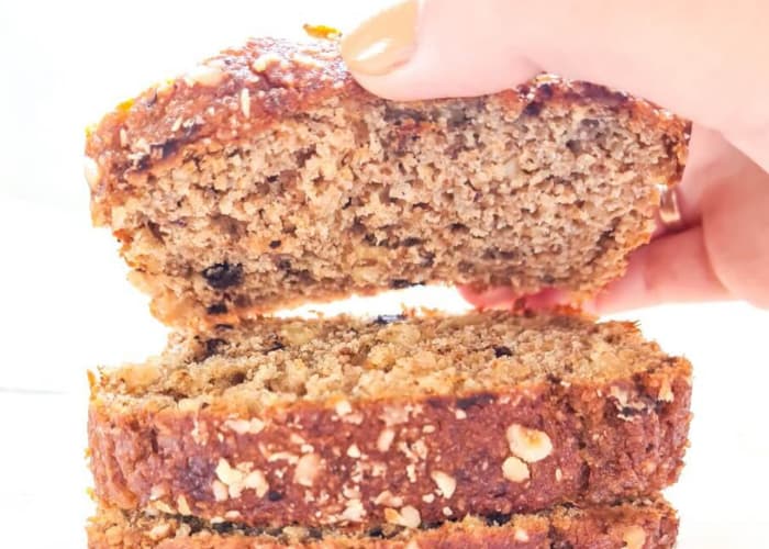 cake banane noisette pour petit déjeuner enfant