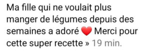 Témoignage recettes enfant