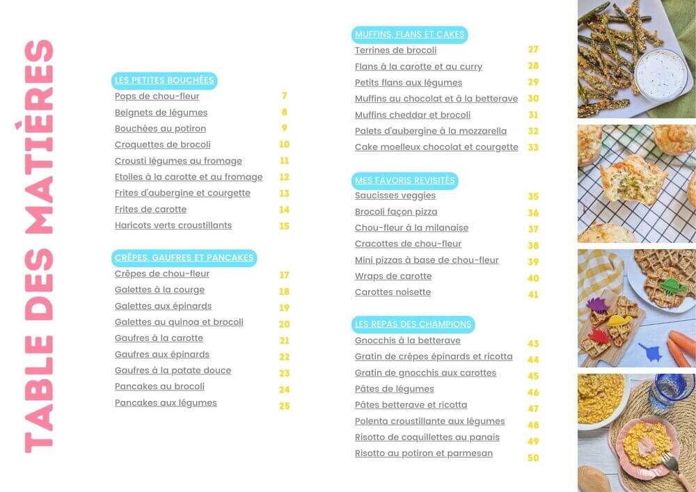 Recettes pour enfants aux légumes