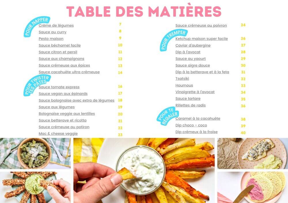Recettes de sauces pour enfants