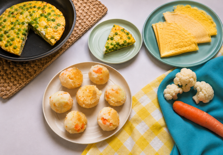 Mix des 3 recettes : crêpes, frittata et bombes de pdt
